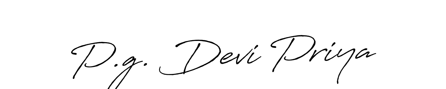 Also we have P.g. Devi Priya name is the best signature style. Create professional handwritten signature collection using Antro_Vectra_Bolder autograph style. P.g. Devi Priya signature style 7 images and pictures png