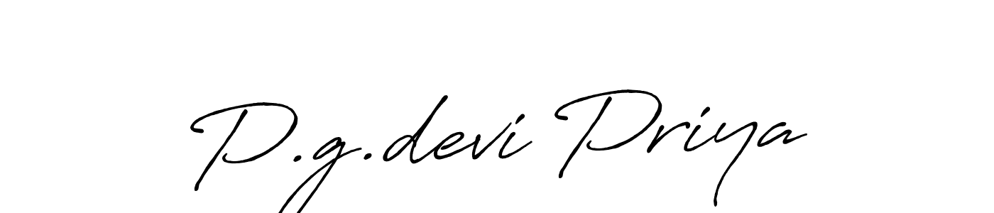 Make a beautiful signature design for name P.g.devi Priya. With this signature (Antro_Vectra_Bolder) style, you can create a handwritten signature for free. P.g.devi Priya signature style 7 images and pictures png