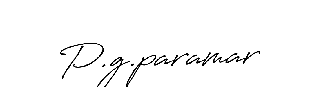 P.g.paramar stylish signature style. Best Handwritten Sign (Antro_Vectra_Bolder) for my name. Handwritten Signature Collection Ideas for my name P.g.paramar. P.g.paramar signature style 7 images and pictures png