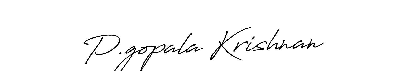 Design your own signature with our free online signature maker. With this signature software, you can create a handwritten (Antro_Vectra_Bolder) signature for name P.gopala Krishnan. P.gopala Krishnan signature style 7 images and pictures png