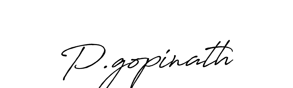 Create a beautiful signature design for name P.gopinath. With this signature (Antro_Vectra_Bolder) fonts, you can make a handwritten signature for free. P.gopinath signature style 7 images and pictures png