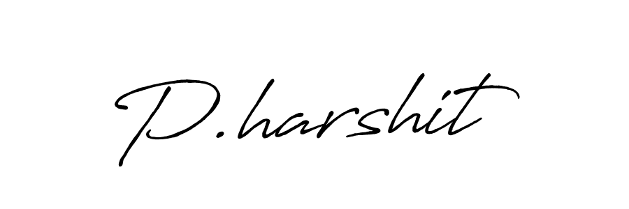 Also You can easily find your signature by using the search form. We will create P.harshit name handwritten signature images for you free of cost using Antro_Vectra_Bolder sign style. P.harshit signature style 7 images and pictures png