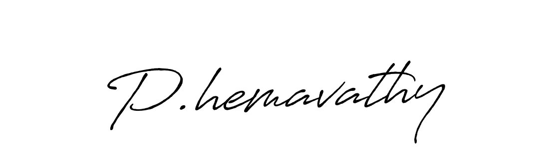 Make a beautiful signature design for name P.hemavathy. With this signature (Antro_Vectra_Bolder) style, you can create a handwritten signature for free. P.hemavathy signature style 7 images and pictures png