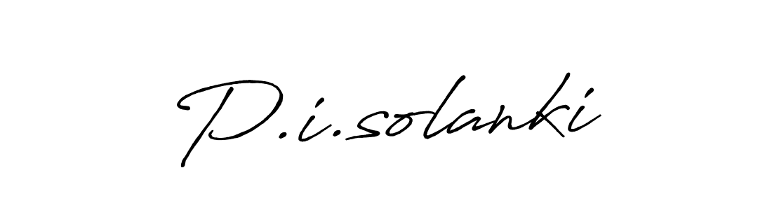 Design your own signature with our free online signature maker. With this signature software, you can create a handwritten (Antro_Vectra_Bolder) signature for name P.i.solanki. P.i.solanki signature style 7 images and pictures png