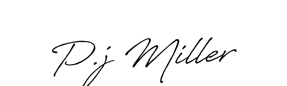 Make a beautiful signature design for name P.j Miller. With this signature (Antro_Vectra_Bolder) style, you can create a handwritten signature for free. P.j Miller signature style 7 images and pictures png