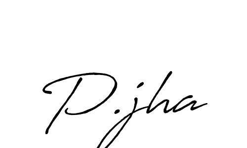 How to make P.jha name signature. Use Antro_Vectra_Bolder style for creating short signs online. This is the latest handwritten sign. P.jha signature style 7 images and pictures png