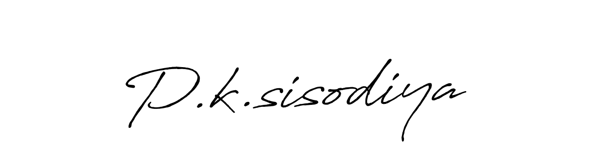 Make a beautiful signature design for name P.k.sisodiya. With this signature (Antro_Vectra_Bolder) style, you can create a handwritten signature for free. P.k.sisodiya signature style 7 images and pictures png