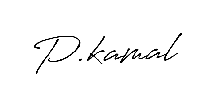 Make a beautiful signature design for name P.kamal. With this signature (Antro_Vectra_Bolder) style, you can create a handwritten signature for free. P.kamal signature style 7 images and pictures png