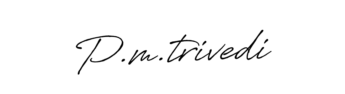 Also we have P.m.trivedi name is the best signature style. Create professional handwritten signature collection using Antro_Vectra_Bolder autograph style. P.m.trivedi signature style 7 images and pictures png