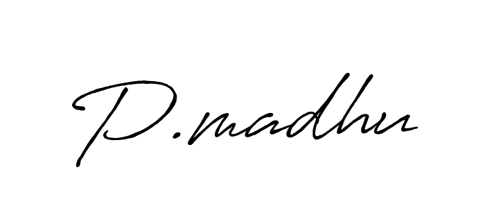 Make a beautiful signature design for name P.madhu. Use this online signature maker to create a handwritten signature for free. P.madhu signature style 7 images and pictures png