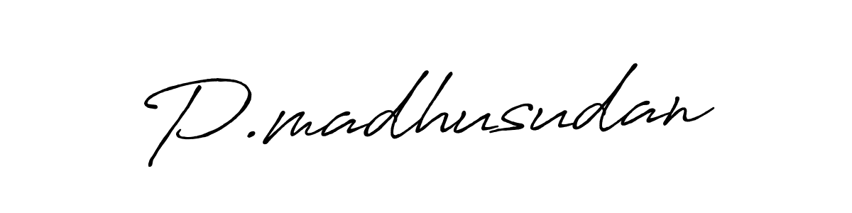 Similarly Antro_Vectra_Bolder is the best handwritten signature design. Signature creator online .You can use it as an online autograph creator for name P.madhusudan. P.madhusudan signature style 7 images and pictures png