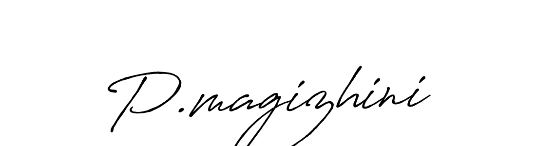 How to Draw P.magizhini signature style? Antro_Vectra_Bolder is a latest design signature styles for name P.magizhini. P.magizhini signature style 7 images and pictures png