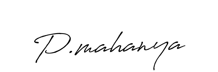 Make a beautiful signature design for name P.mahanya. Use this online signature maker to create a handwritten signature for free. P.mahanya signature style 7 images and pictures png