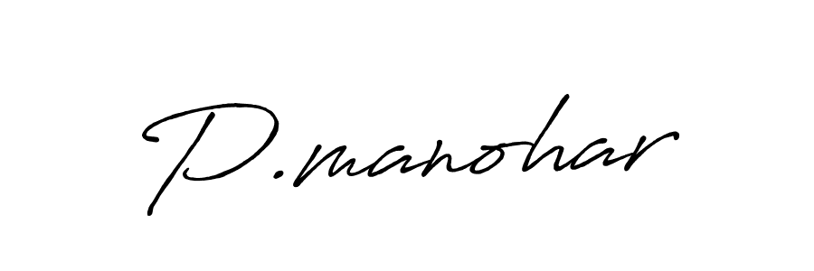 if you are searching for the best signature style for your name P.manohar. so please give up your signature search. here we have designed multiple signature styles  using Antro_Vectra_Bolder. P.manohar signature style 7 images and pictures png