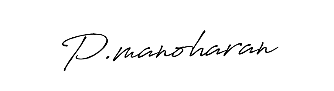 How to make P.manoharan signature? Antro_Vectra_Bolder is a professional autograph style. Create handwritten signature for P.manoharan name. P.manoharan signature style 7 images and pictures png
