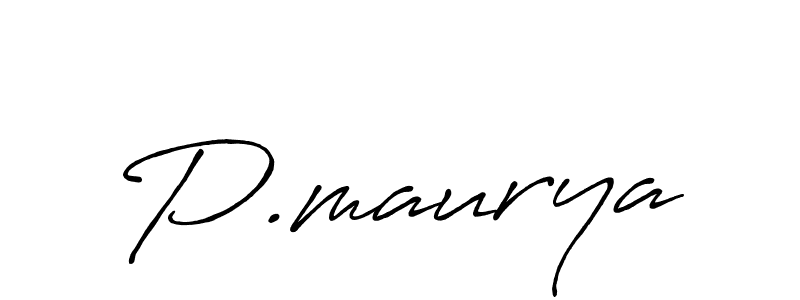 Use a signature maker to create a handwritten signature online. With this signature software, you can design (Antro_Vectra_Bolder) your own signature for name P.maurya. P.maurya signature style 7 images and pictures png
