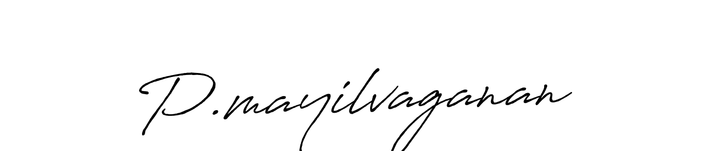 Design your own signature with our free online signature maker. With this signature software, you can create a handwritten (Antro_Vectra_Bolder) signature for name P.mayilvaganan. P.mayilvaganan signature style 7 images and pictures png