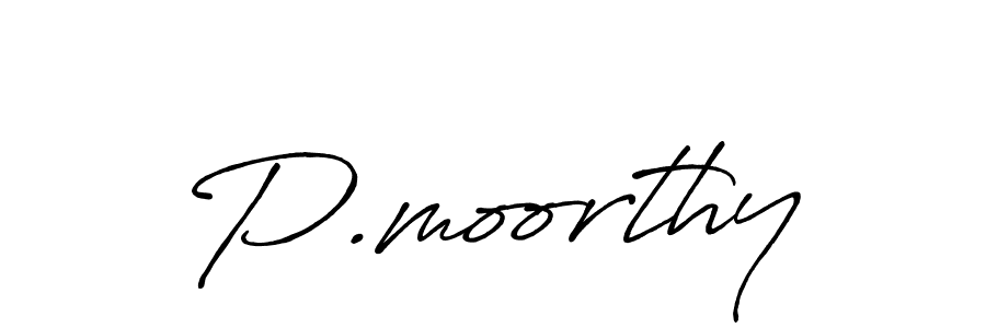 Use a signature maker to create a handwritten signature online. With this signature software, you can design (Antro_Vectra_Bolder) your own signature for name P.moorthy. P.moorthy signature style 7 images and pictures png