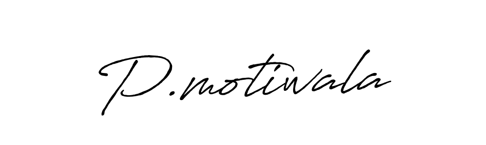 Also we have P.motiwala name is the best signature style. Create professional handwritten signature collection using Antro_Vectra_Bolder autograph style. P.motiwala signature style 7 images and pictures png