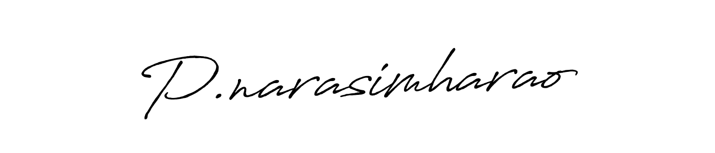 Make a beautiful signature design for name P.narasimharao. With this signature (Antro_Vectra_Bolder) style, you can create a handwritten signature for free. P.narasimharao signature style 7 images and pictures png