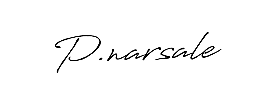 Make a beautiful signature design for name P.narsale. With this signature (Antro_Vectra_Bolder) style, you can create a handwritten signature for free. P.narsale signature style 7 images and pictures png