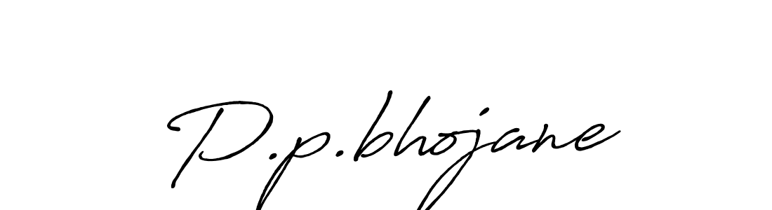 Design your own signature with our free online signature maker. With this signature software, you can create a handwritten (Antro_Vectra_Bolder) signature for name P.p.bhojane. P.p.bhojane signature style 7 images and pictures png