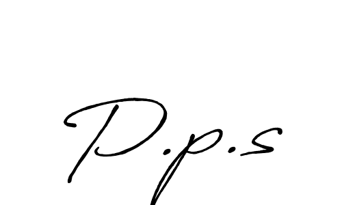 Use a signature maker to create a handwritten signature online. With this signature software, you can design (Antro_Vectra_Bolder) your own signature for name P.p.s. P.p.s signature style 7 images and pictures png