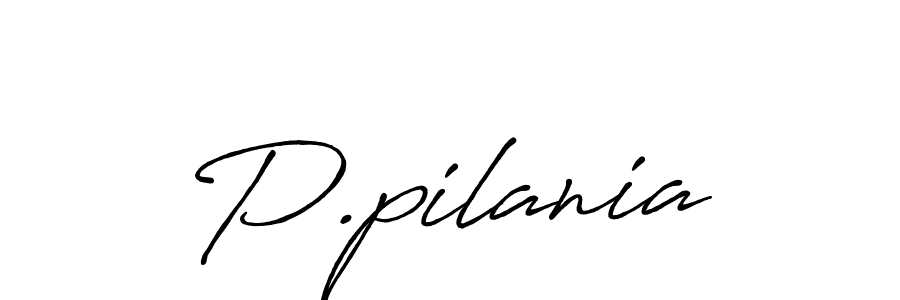 How to make P.pilania name signature. Use Antro_Vectra_Bolder style for creating short signs online. This is the latest handwritten sign. P.pilania signature style 7 images and pictures png