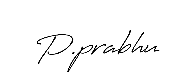 How to make P.prabhu name signature. Use Antro_Vectra_Bolder style for creating short signs online. This is the latest handwritten sign. P.prabhu signature style 7 images and pictures png