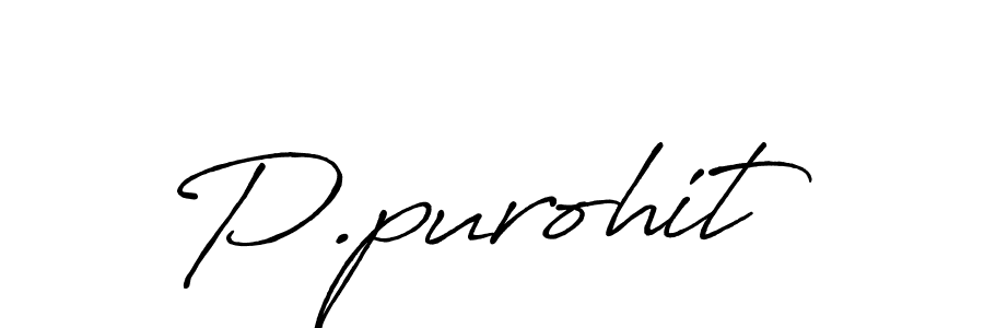 Use a signature maker to create a handwritten signature online. With this signature software, you can design (Antro_Vectra_Bolder) your own signature for name P.purohit. P.purohit signature style 7 images and pictures png