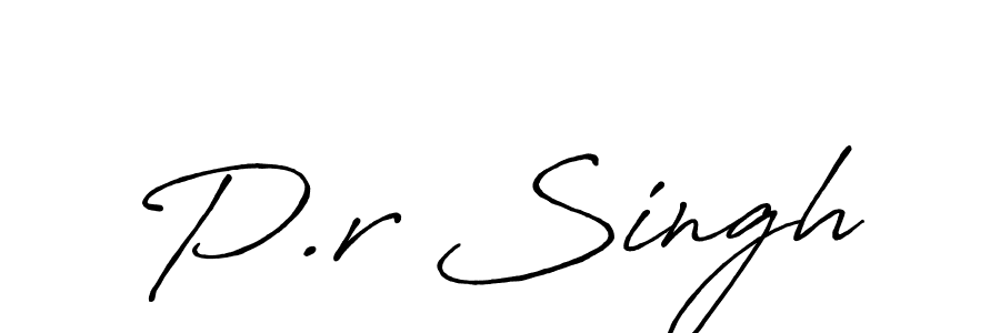 Make a beautiful signature design for name P.r Singh. With this signature (Antro_Vectra_Bolder) style, you can create a handwritten signature for free. P.r Singh signature style 7 images and pictures png
