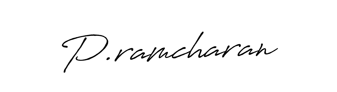 How to make P.ramcharan signature? Antro_Vectra_Bolder is a professional autograph style. Create handwritten signature for P.ramcharan name. P.ramcharan signature style 7 images and pictures png