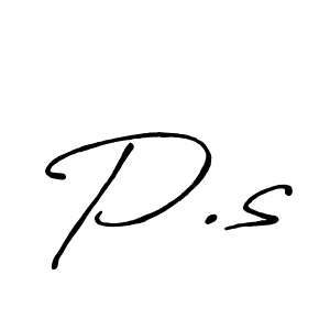 How to make P.s name signature. Use Antro_Vectra_Bolder style for creating short signs online. This is the latest handwritten sign. P.s signature style 7 images and pictures png