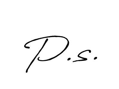 P.s. stylish signature style. Best Handwritten Sign (Antro_Vectra_Bolder) for my name. Handwritten Signature Collection Ideas for my name P.s.. P.s. signature style 7 images and pictures png