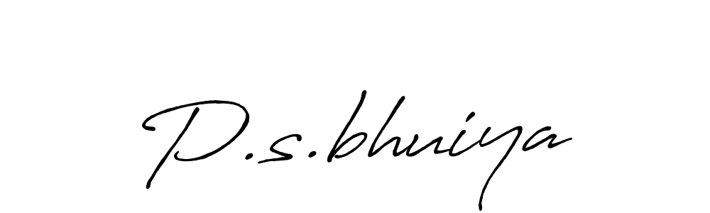 Use a signature maker to create a handwritten signature online. With this signature software, you can design (Antro_Vectra_Bolder) your own signature for name P.s.bhuiya. P.s.bhuiya signature style 7 images and pictures png