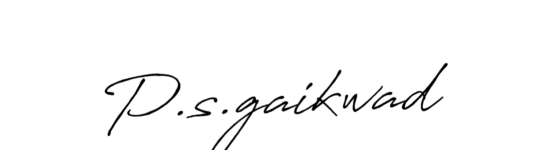 Design your own signature with our free online signature maker. With this signature software, you can create a handwritten (Antro_Vectra_Bolder) signature for name P.s.gaikwad. P.s.gaikwad signature style 7 images and pictures png