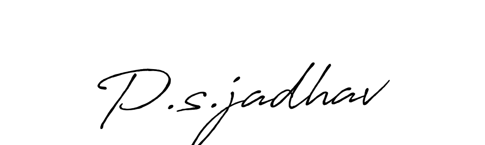 Similarly Antro_Vectra_Bolder is the best handwritten signature design. Signature creator online .You can use it as an online autograph creator for name P.s.jadhav. P.s.jadhav signature style 7 images and pictures png