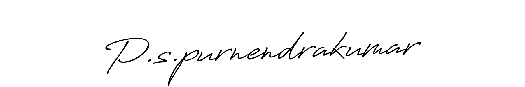Design your own signature with our free online signature maker. With this signature software, you can create a handwritten (Antro_Vectra_Bolder) signature for name P.s.purnendrakumar. P.s.purnendrakumar signature style 7 images and pictures png