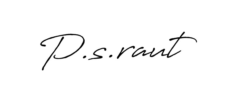 This is the best signature style for the P.s.raut name. Also you like these signature font (Antro_Vectra_Bolder). Mix name signature. P.s.raut signature style 7 images and pictures png