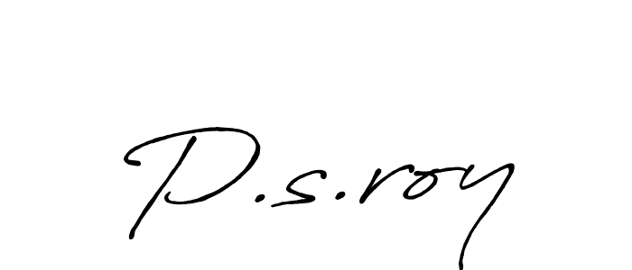 P.s.roy stylish signature style. Best Handwritten Sign (Antro_Vectra_Bolder) for my name. Handwritten Signature Collection Ideas for my name P.s.roy. P.s.roy signature style 7 images and pictures png