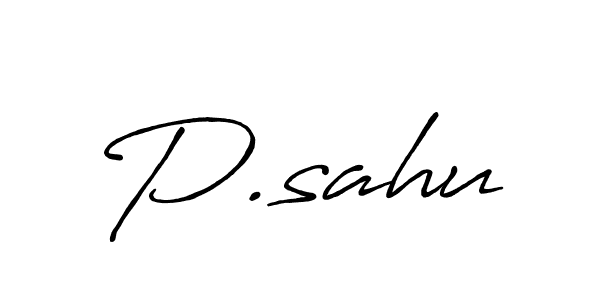 Create a beautiful signature design for name P.sahu. With this signature (Antro_Vectra_Bolder) fonts, you can make a handwritten signature for free. P.sahu signature style 7 images and pictures png