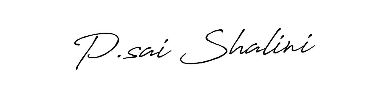 P.sai Shalini stylish signature style. Best Handwritten Sign (Antro_Vectra_Bolder) for my name. Handwritten Signature Collection Ideas for my name P.sai Shalini. P.sai Shalini signature style 7 images and pictures png
