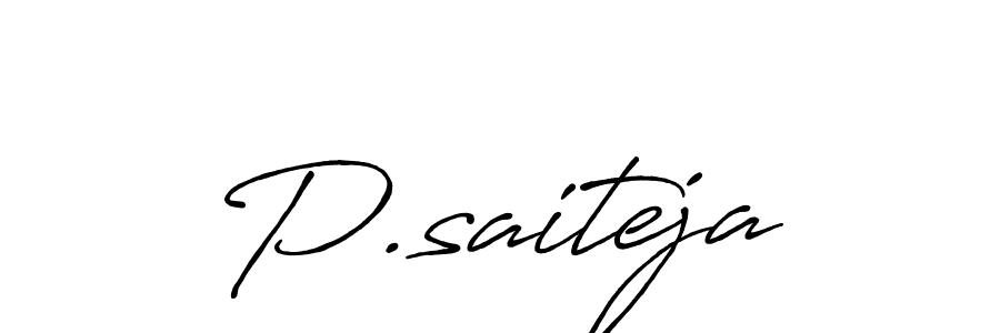 P.saiteja stylish signature style. Best Handwritten Sign (Antro_Vectra_Bolder) for my name. Handwritten Signature Collection Ideas for my name P.saiteja. P.saiteja signature style 7 images and pictures png