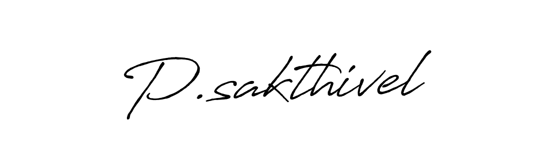 Design your own signature with our free online signature maker. With this signature software, you can create a handwritten (Antro_Vectra_Bolder) signature for name P.sakthivel. P.sakthivel signature style 7 images and pictures png