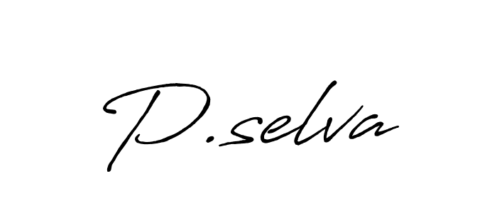 Make a beautiful signature design for name P.selva. With this signature (Antro_Vectra_Bolder) style, you can create a handwritten signature for free. P.selva signature style 7 images and pictures png