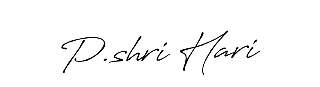 How to make P.shri Hari name signature. Use Antro_Vectra_Bolder style for creating short signs online. This is the latest handwritten sign. P.shri Hari signature style 7 images and pictures png