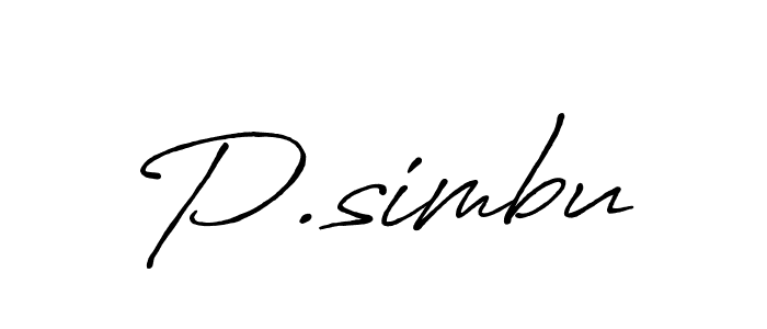 The best way (Antro_Vectra_Bolder) to make a short signature is to pick only two or three words in your name. The name P.simbu include a total of six letters. For converting this name. P.simbu signature style 7 images and pictures png