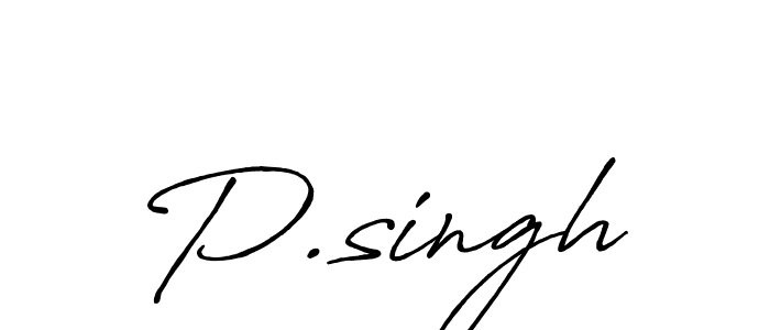 You should practise on your own different ways (Antro_Vectra_Bolder) to write your name (P.singh) in signature. don't let someone else do it for you. P.singh signature style 7 images and pictures png