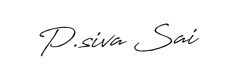 Also we have P.siva Sai name is the best signature style. Create professional handwritten signature collection using Antro_Vectra_Bolder autograph style. P.siva Sai signature style 7 images and pictures png