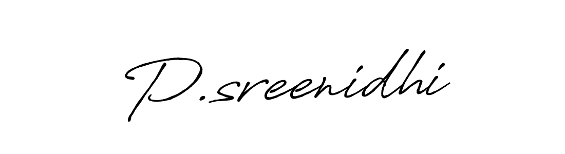 How to make P.sreenidhi signature? Antro_Vectra_Bolder is a professional autograph style. Create handwritten signature for P.sreenidhi name. P.sreenidhi signature style 7 images and pictures png